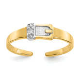 14k .01ct Diamond Buckle Toe Ring